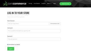Log in to your store – CoreCommerce - BrewPixel