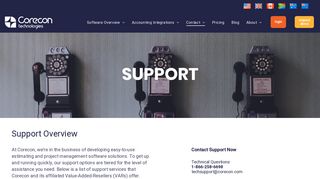 Support | Corecon Technologies, Inc