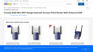 Coredy N300 Mini WiFi Range Extender Access Point Router With ...