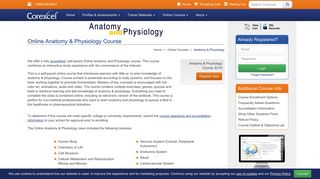 Anatomy & Physiology Course Online - Accredited Class - Corexcel