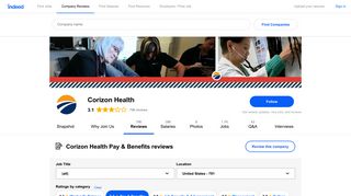 Working at Corizon Health: 194 Reviews about Pay & Benefits ...