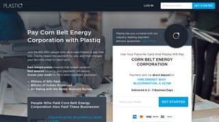 Pay Corn Belt Energy Corporation with Plastiq