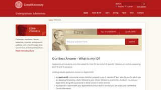 What is my ID? - Meet Ezra - Cornell University