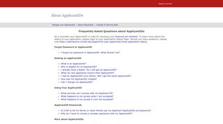 About ApplicantIDs - Manage Your ApplicantID - Cornell University