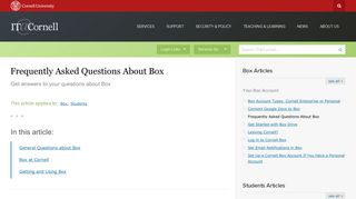 Frequently Asked Questions About Box | <span class=
