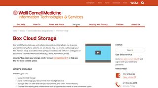 Box Cloud Storage - Weill Cornell Medicine