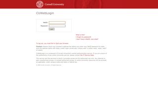 e-SHOP - Cornell University Web Login