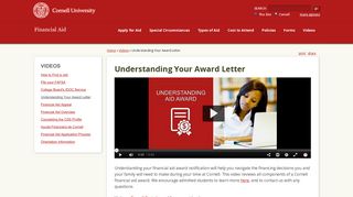 Understanding Your Award Letter - Financial Aid - Cornell University