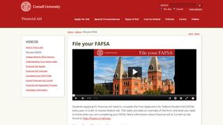 File your FAFSA - Financial Aid - Cornell University