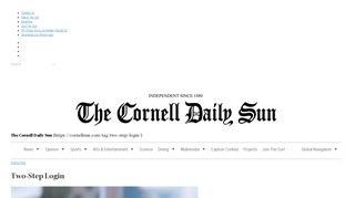 Two-Step Login | The Cornell Daily Sun