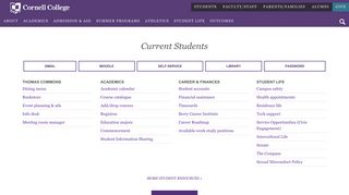 Current Students Gateway | Cornell College