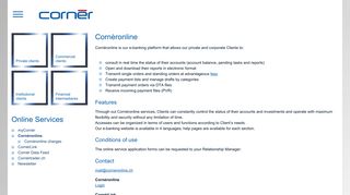 Cornèr Bank - eCornèr: information on your accounts and investments