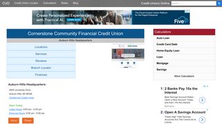 Cornerstone Community Financial Credit Union - Auburn Hills, MI