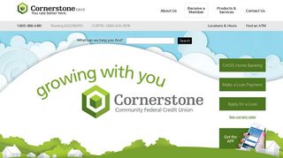 Cornerstone CFCU – You rate better here.