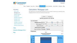 Mortgage Loan - Cornerstone Home Lending, Inc.