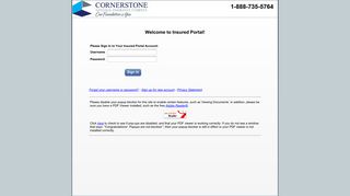 Cornerstone National Insurance Company - Insured Portal