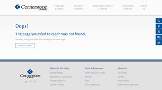 Cornerstone Bank - Online Banking Disclosure