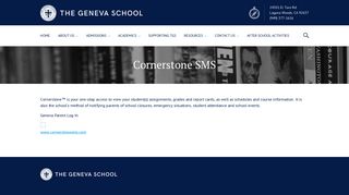 Cornerstone SMS | The Geneva School