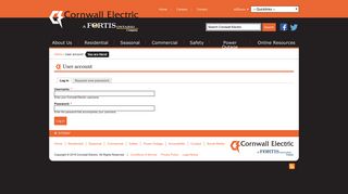 User account | Cornwall Electric
