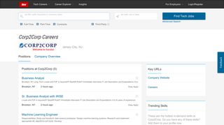 Job Openings at Corp2Corp | Dice.com