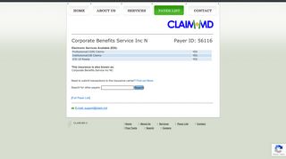 CLAIM.MD - Corporate Benefits Service Inc N