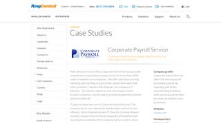 Corporate Payroll Services Relies on RingCentral for Flexible API