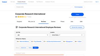 Working at Corporate Research International: Employee Reviews ...