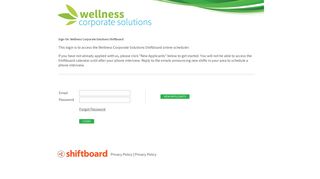 Welcome to Wellness Corporate Solutions Shiftboard Shiftboard Login ...