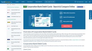 Corporation Bank Debit Card - Compare Online for Best Debit Cards