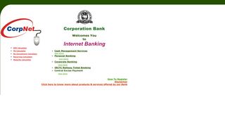 Welcome to CorpNet - Internet Caps Banking