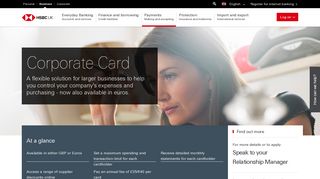 Corporate Card | Business | HSBC