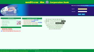 Welcome to CorpNet - Internet Retail Banking - Corporation Bank(Net ...