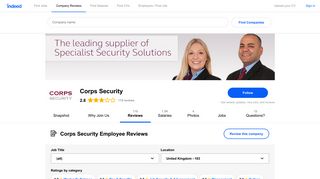 Working at Corps Security: 102 Reviews | Indeed.co.uk