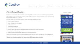 Customized Travel Management - Travel Portals - CorpTrav