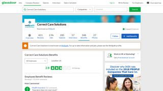 Correct Care Solutions Employee Benefits and Perks | Glassdoor