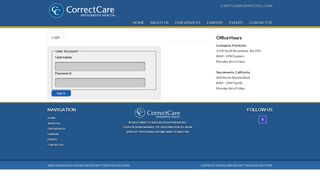Correct Care | Client Login