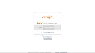 Login Page - Corrigo