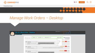 Manage Work Orders – Desktop - Corrigo Pro
