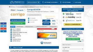 Corrigo Work Order Network Reviews: Overview, Pricing and Features