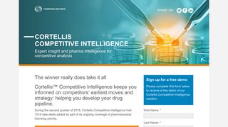 Cortellis Competitive Intelligence - Thomson Reuters