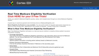 Cortex EDI - Medicare Eligibility