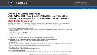 Cortex EDI - Medicare Network Service Vendor Web Portal (NGS ...