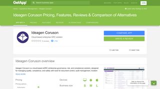 Ideagen Coruson Pricing, Features, Reviews & Comparison of ...