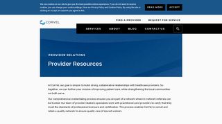 Provider Resources & Current Provider Policies | CorVel