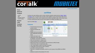 Mobiltex - corView web interface