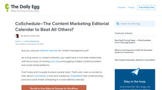 CoSchedule–The Content Marketing Editorial Calendar to ... - Crazy Egg