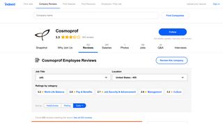 Working at Cosmoprof: 454 Reviews | Indeed.com