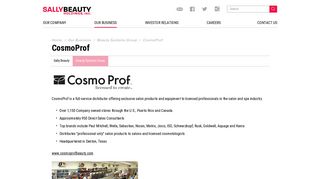 CosmoProf – Sally Beauty Holdings, Inc.