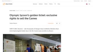 Olympic tycoon's golden ticket: exclusive rights to sell the Games ...