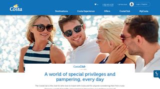CostaClub A world of benefits | Costa Cruise